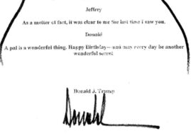 Se publica la carta de Epstein de Trump y el dibujo del “libro de cumpleaños”