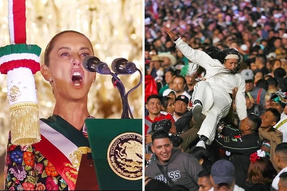 Sheinbaum encabeza su segundo Grito de Independencia en Palacio Nacional